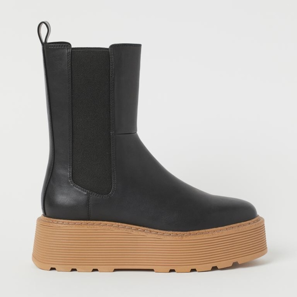 H&M Blogger Favorite Platform Chelsea Boots black